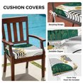 thumbnail image 3 of Outdoor Patio Cushion Covers 2 Pack Mid Century Modern Patio Chair Cushion Covers with Ties and Zipper Abstract Leaves Waterproof Outdoor Seat Cushion Covers for Patio Furniture 22"x20", 3 of 7