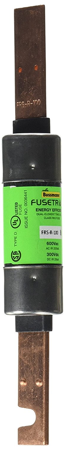 Cooper Bussman FRS-R-100 Fusetron Time-Delay Fuse 