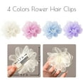 thumbnail image 2 of 4PCS Peony Flower Hair Clips for Women 3Large Hawaiian Flower Hairclip for Beach Party Bridal Wedding Event Decor Accessories, 2 of 4