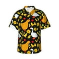 thumbnail image 2 of Xecao Farm Goose print Hawaiian shirt - a stylish short-sleeve button-down for men, perfect for casual beach and tropical outings., 2 of 9