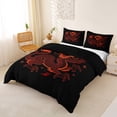 thumbnail image 2 of Metsweet Red Dragon Duvet Cover Queen, Japanese Style Queen Bedding,Black Reversible,3-Piece,1 Duvet Cover and 2 Pillowcases, 2 of 5