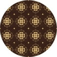 thumbnail image 1 of Ahgly Company Indoor Round Patterned Light Brown Area Rugs, 6' Round, 1 of 6