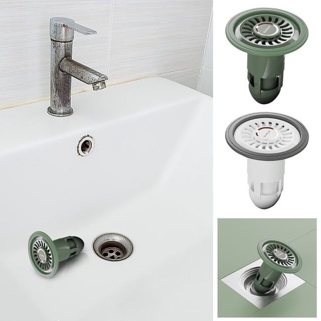 Cartucho de drenaje de piso | Prevención del reflujo antiolor | Cubierta de núcleo sellada magnética para baño | Construcción de TPR/ABS | Trampa para el cabello de malla | 1 Paquete
