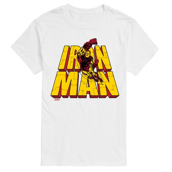 Marvel Iron Man - Stacked Name Oversized - Men's Short Sleeve Graphic T-Shirt