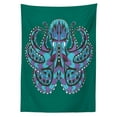 thumbnail image 3 of Ambesonne Vintage Tablecloth Rectangular Table Cover, Totem, 60"x84", Petrol Blue Mauve, 3 of 4