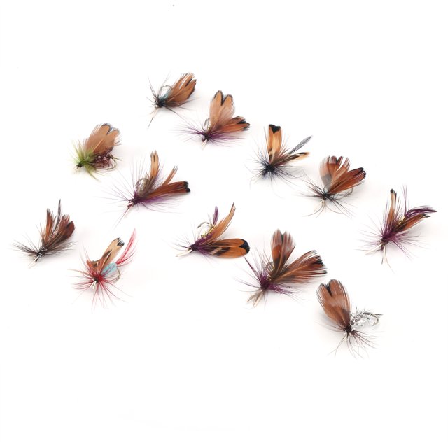 Sonew Fly Fishing Lure,Fly Lure,12 Pcs Fly Fishing Lure Simulation Moth Butterflies Insect Water Flying Bait Fishing Tool