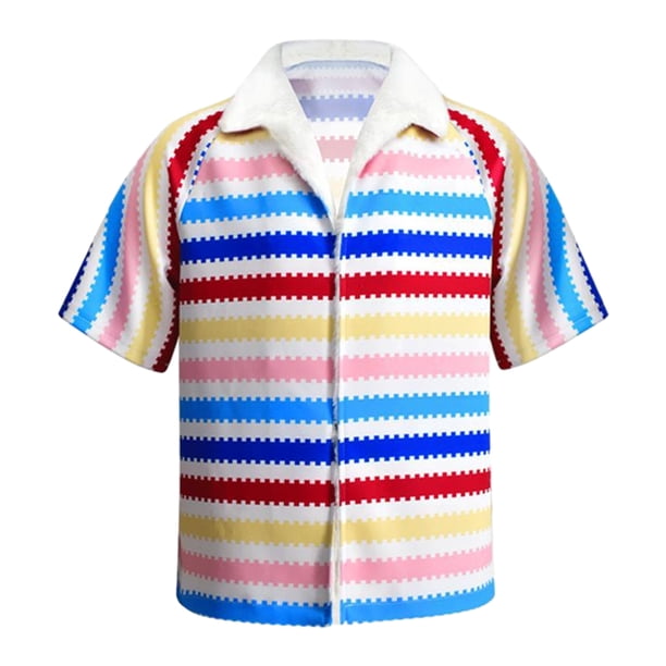 Camisa de Manga Camisas de playa Hombres con botones Cuello vuelto Cuello en V Traje diario Kuymtek Blanco T 3EG para Hombre