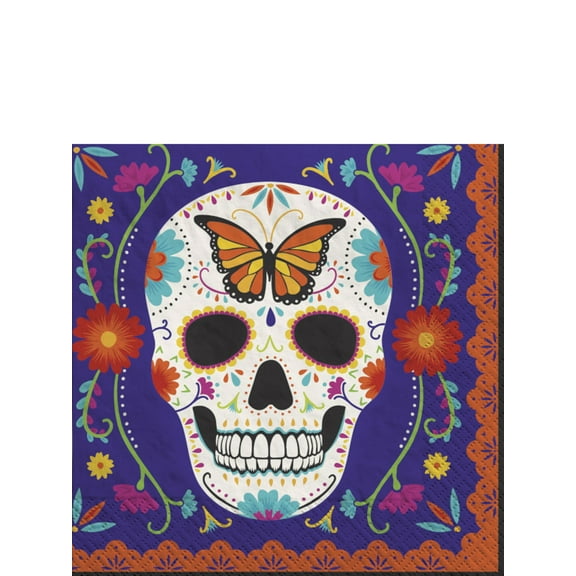 Floral Day of The Dead Lunch Napkins (40)