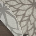 thumbnail image 5 of Nourison Aloha Indoor/Outdoor Tropical Floral Silver Grey 5'3" x round Area Rug, (5' Round), 5 of 10