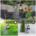 thumbnail image 3 of Resin Elephant Statue Solar Elephant Garden Statue Lights Waterproof Outdoor Decor Lights Retro Desktop Craft Decorative Lights Elephant, 3 of 6
