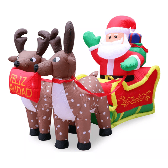 Inflables Navideños Figura Trineo De Santa Renos Navidad decoración