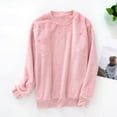 thumbnail image 4 of UJNDER Winter Thermal Flannel Shirt for Plus Size Long Sleeve Pullover Top Soft Brushed Blouse Cozy Warm Loungewear Casual Comfort Fit Full Coverage Tunic Style for Cold Weather Womens Tops Pink M, 4 of 9