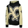 thumbnail image 2 of Youth Black/Gold New Orleans Saints Poster Board Full-Zip Hoodie, 2 of 3