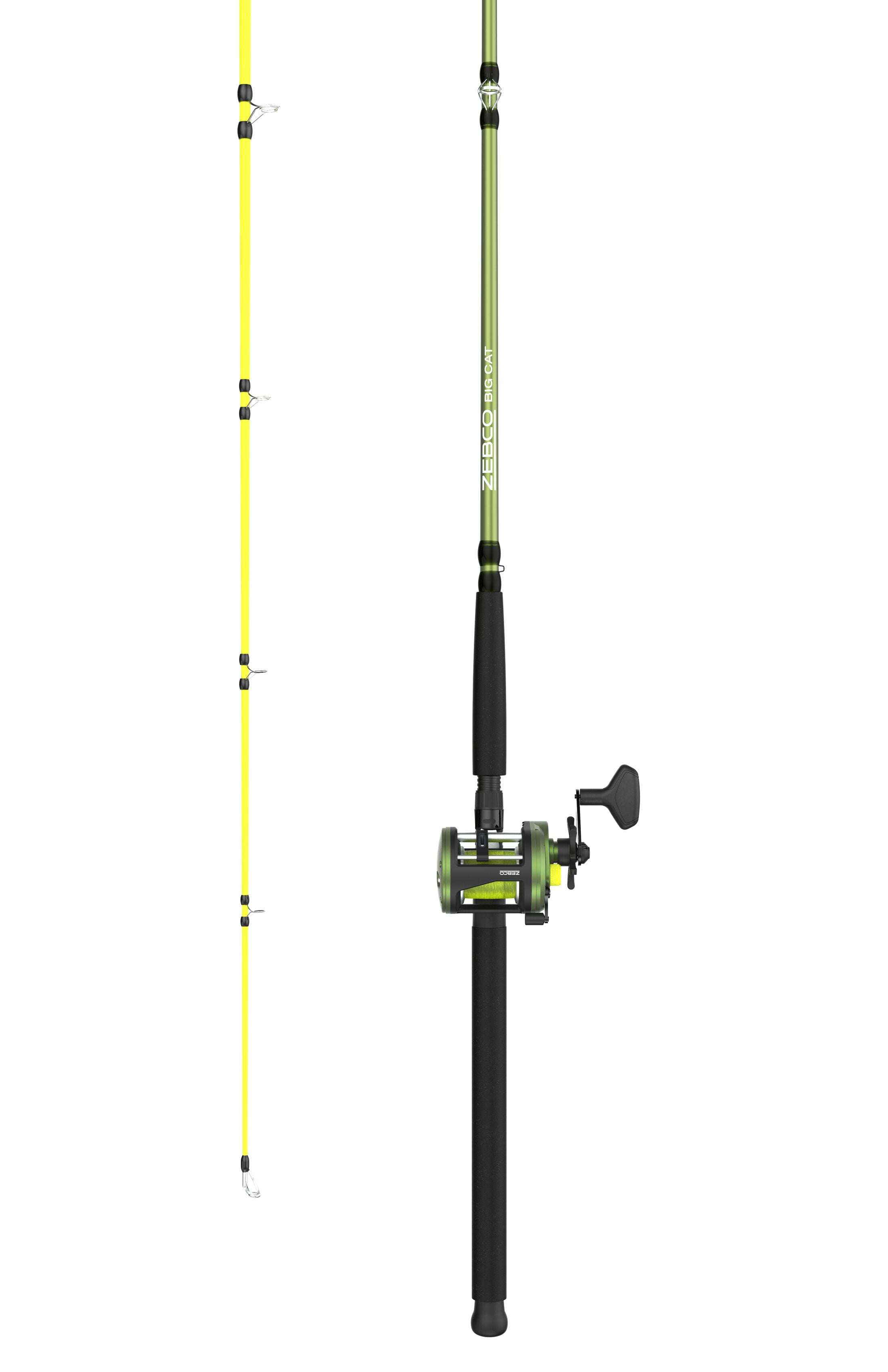 Zebco Green Big Cat 8-Ft Fiberglass Rod and 500 Size Reel, Right