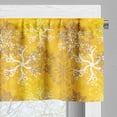 thumbnail image 5 of Ambesonne Yellow and White Valance & Curtain, Ornate Design, 55"x36", Marigold Yellow Tan, 5 of 6