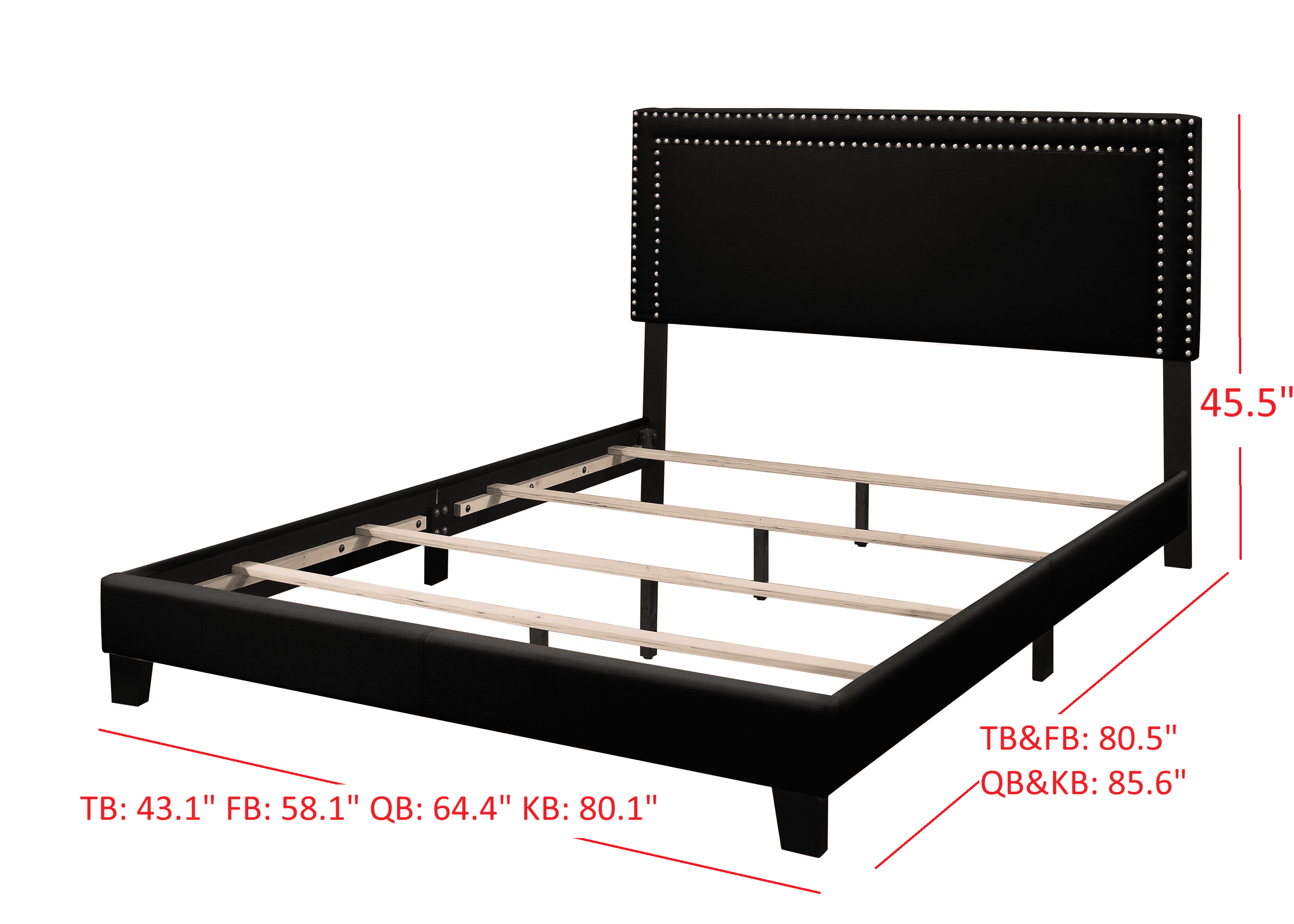 Home Design Ocala Full Upholstered Panel Bed Frame with Padded Headboard and Sturdy Support, Gray, Easy Assembly
