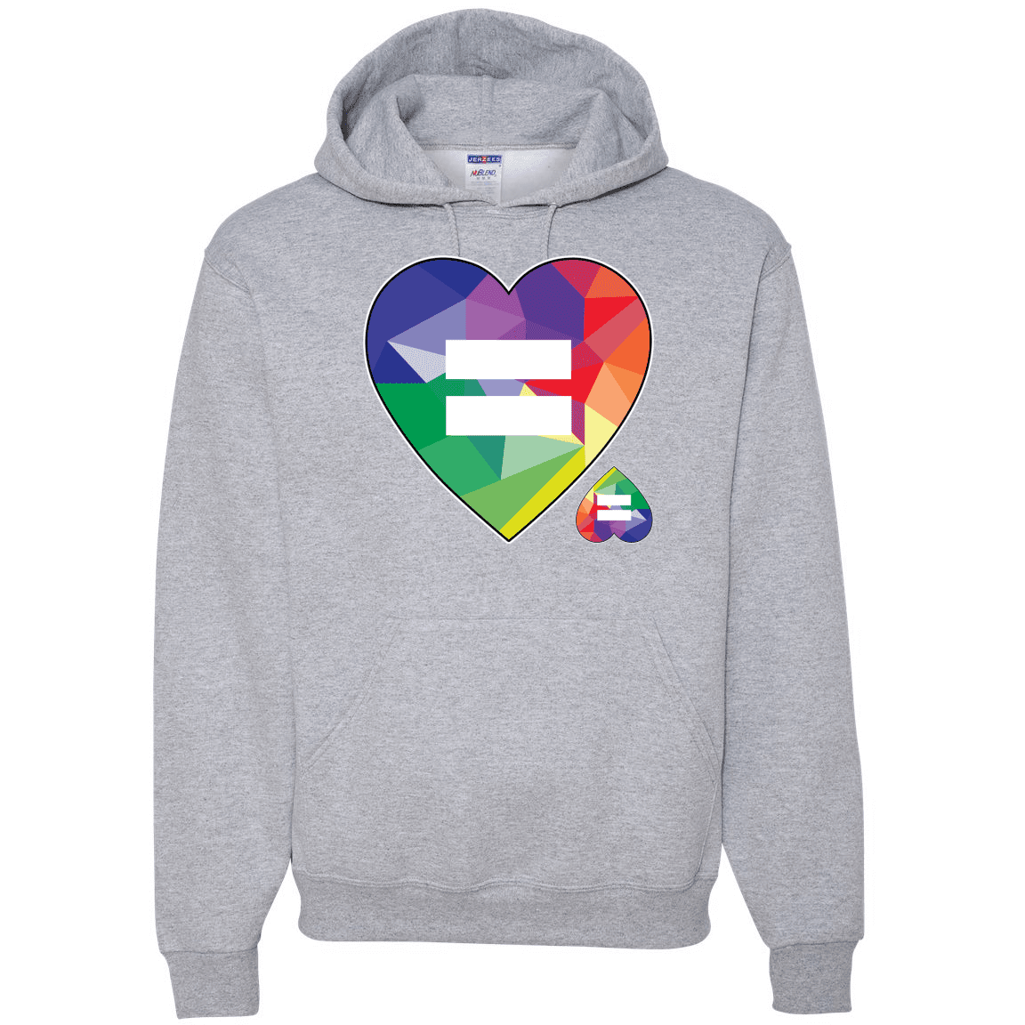 hoodie with heart logo