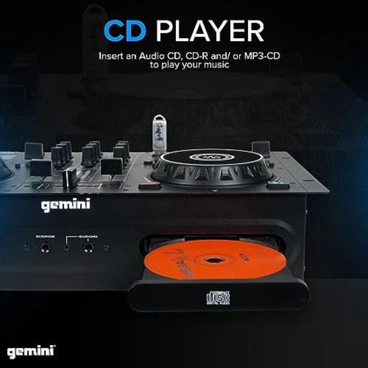 Gemini CDM-4000BT Dual CD/USB Media Player with Bluetooth
