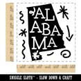 thumbnail image 2 of Alabama State with Text Swirls Square Rubber Stamp Stamping Scrapbooking Crafting - Medium 1.75in, 2 of 7