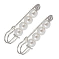 thumbnail image 1 of Broche de Alfileres de Seguridad para Mujer, Broches para Chal de Suéter, Broches de Perlas de Imitación, 6 Estilos , blanco Yinane Pasador de seguridad grande, 1 of 8