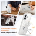 thumbnail image 3 of VENINGO Magnetic Case for iPhone 16 with 360° Rotatable stand, Compatible with Mag-safe, Shock Resistant Slip Resistant iPhone 16 Phone Case 6.1", White, 3 of 9
