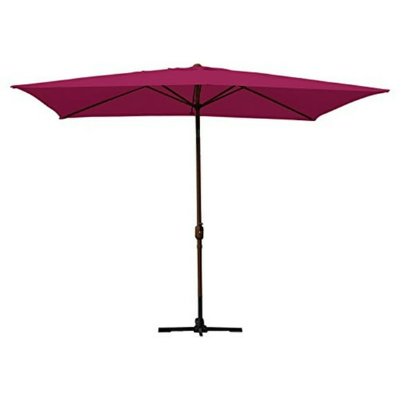 Patio Market Umbrella 9ft Outdoor Shade with Tilt & Crank Bronze Aluminum Pole