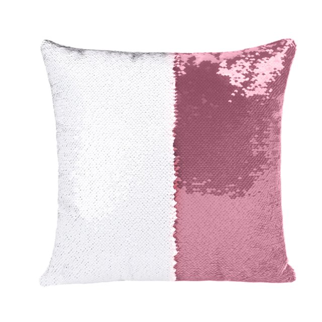 Funda de almohada con lentejuelas dobles, funda de almohada brillante.