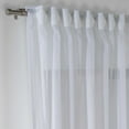thumbnail image 4 of 3S Brother's White Linen Look Extra Long Set of 2 Panels Sheer Curtains Rod Pocket & Back Tab Home Décor Window Custom Made Drapes 10-30 Ft. Long -Made in Turkey Each Panel (100"W x 192"L), 4 of 6