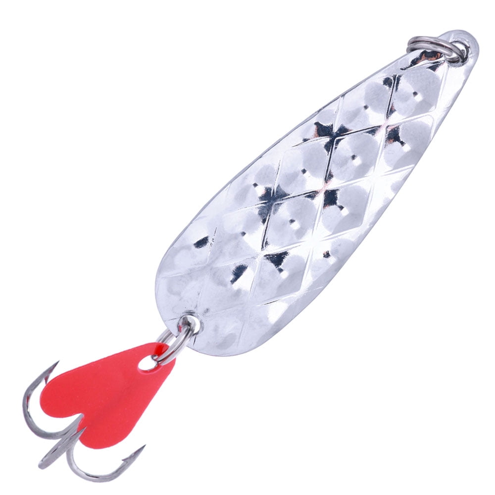 Fishing Lures,Fishing Spoons,Trout Lures,Bass Lures, HENGJIA 10PCS Hard Fishing Lures Jigging Bait with Treble Hooks,  1/4oz