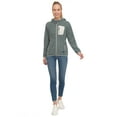 thumbnail image 4 of Little Donkey Andy Women's Lightweight Warm Polar Fleece Running Jacket Hooded Full-Zip Thermal Coat Hiking Travel Casual Green XS, 4 of 7
