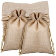 thumbnail image 1 of 50 piezas de bolsas Hessian con bolsas de arpillera reutilizables con bolsas de regalo con cordón, 1 of 1
