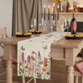 thumbnail image 2 of Table Runners 72 Inches Long Dress Scarves, Spring Floral Farmhouse Kitchen Table Runner, Coffee Tablerunners, Watercolor Lavender Daisy Butterflies Beige 14x72 Inch, 2 of 9