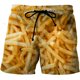 thumbnail image 3 of Pantalones cortos con estampado 3D de salchichas a la parrilla y comida gourmet para hombre y mujer, 3 of 5