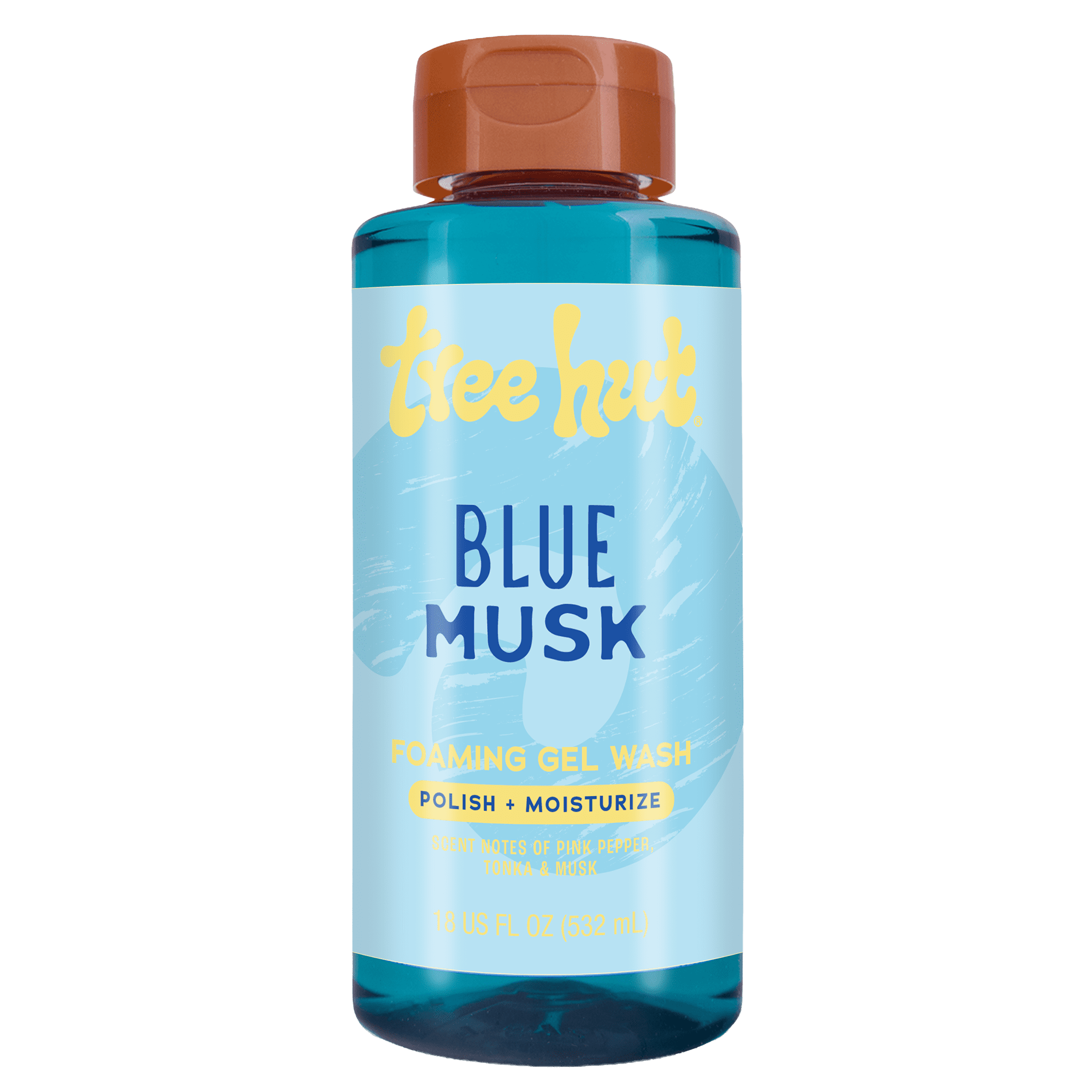 Tree Hut Blue Musk Foaming Gel Body Wash, 18 fl oz