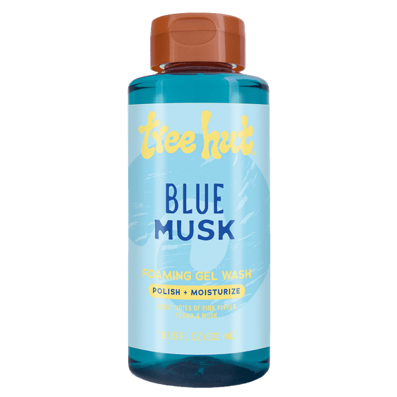 Tree Hut Blue Musk Foaming Gel Body Wash, 18 fl oz