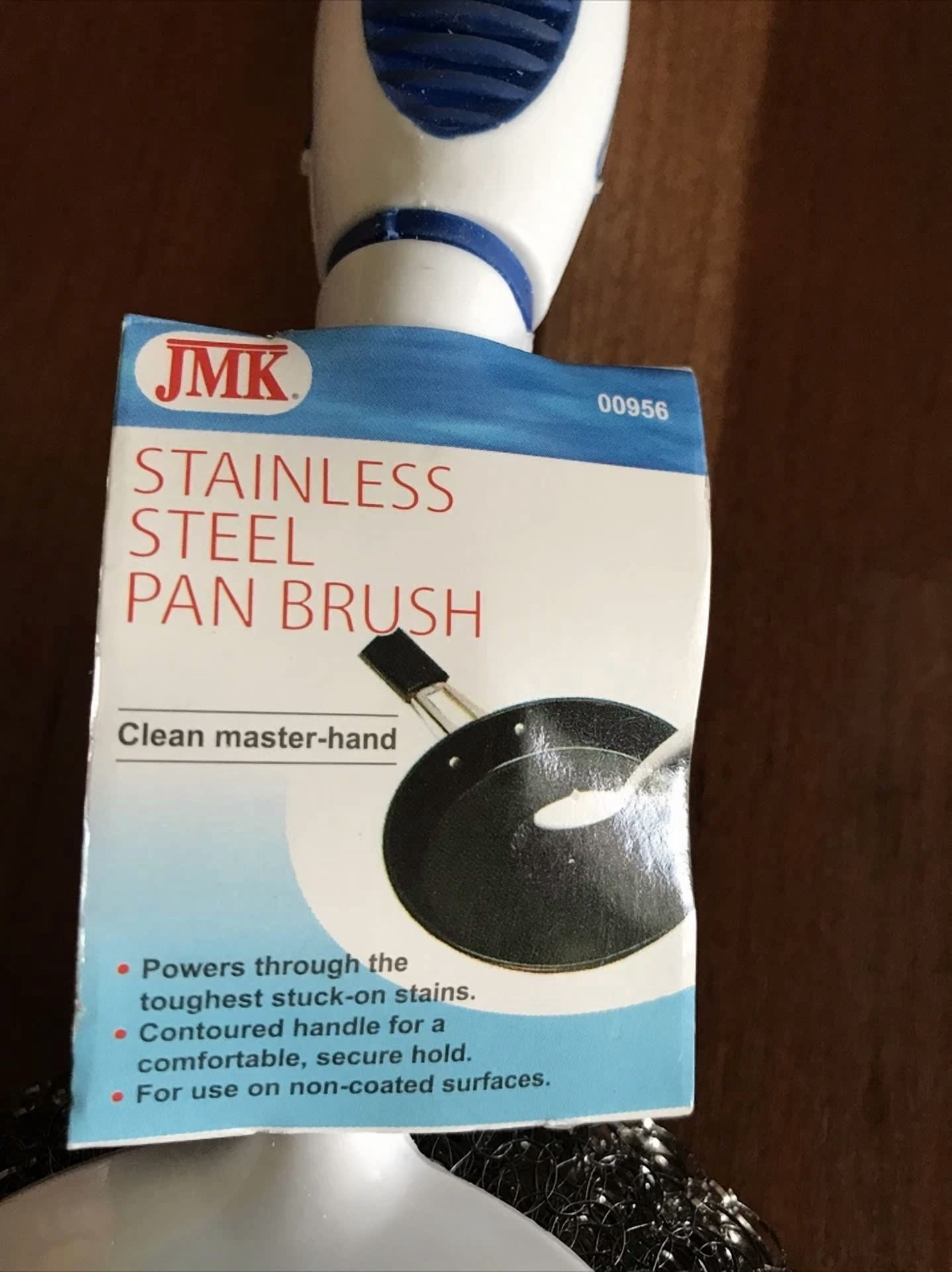 CRESTIN- Jmk Stainless Steel Pot & Pan/Grill Scrubber Brush With Handle