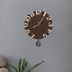 thumbnail image 3 of Reloj de pared oscilante, estético, para colgar en la pared, decorativo para cocina. Marrón, 3 of 9
