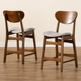 thumbnail image 5 of Baxton Studio Katya Grey Walnut Brown Finished Wood 2-Piece Counter Stool Set, 5 of 18