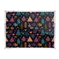 thumbnail image 2 of Acrylic Tray 15.7*11.8*1.9 Inch Transparent Tray Food Tray Tea Cup Tray Serving Trays Cosmetics Storage Kitchen Table Bathroom Sundry Storage Colorful Christmas Trees, 2 of 7