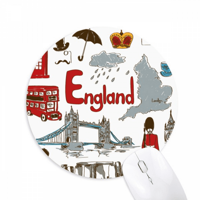 Tapis de Souris Animaux de Paysage d'Angleterre Drapeau National Confortable pour Jeu Bureau