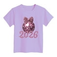 thumbnail image 4 of Hessimy Girls/Toddlers Cotton T-Shirts Crewneck Short Sleeve Summer Tops Kids Clothes Tees,Toddler Tee(Purple,11-12 Years), 4 of 4