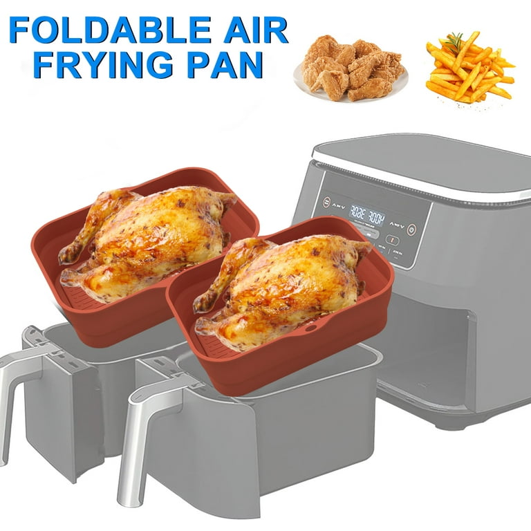 Air Fryer Liners, Silicone Round Rectangle Baking Pan Heat