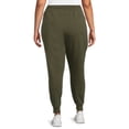 thumbnail image 4 of Athletic Works Women's Plus Size Jogger Pants with Pockets, 2-Pack, 4 of 5