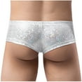 thumbnail image 4 of Odeerbi Mens Boxer Briefs Valentine's Day 2025 Casual Fashion Solid Sexy Underwear Low Waist Breathable Briefs White, 4 of 4
