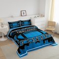 thumbnail image 3 of Erosebridal Ensemble de Literie de Sport Football pour Lit Simple, Couette de Jeu de Balle, Décoratif pour Chambre de Rugby (Carolina), Réversible, Léger, 2 Pcs, 3 of 8