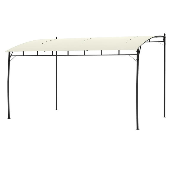 10x13ft Metal Pergola with Canopy, Outdoor UV-Resistant Patio Shade