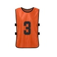 thumbnail image 2 of 12-Pack Adult Team Training Vests - 6 Grey & 6 Orange - Loose Fit, Breathable Open Side Design - Numbered Front & Back for Easy Team Identification - Soft Polyester, Absorbent & Washable - Ideal for, 2 of 7