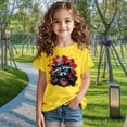 thumbnail image 3 of rd Yellow Kids Girl Boy Crew Neck Tshirts Brunch Tops Tee for Kid Short Sleeve USA Flag Graphic Kawaii Summer Fall Shirts 2026 Clothing 5 Years, 3 of 8