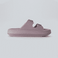 thumbnail image 4 of Cushionaire Fame Pillow Recovery Sandals for Women, Adjustable Double Buckle Waterproof EVA Cloud Slides for Women, 4 of 18
