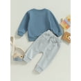 thumbnail image 5 of Baby Girls Clothes Sets 6M 12M 18M 24M 3Y Autumn Toddler Kids Boys Letter Print Long Sleeve Sweatshirts Pants 2pcs Infant Clothing Suits, 5 of 9